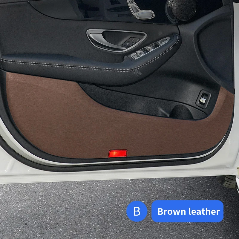 

Leather Car Accessories Door Anti-kick Mat Cover Sill Edge Protective Pad For Mercedes Benz C Class W206 C200 C220 C260 300 2022