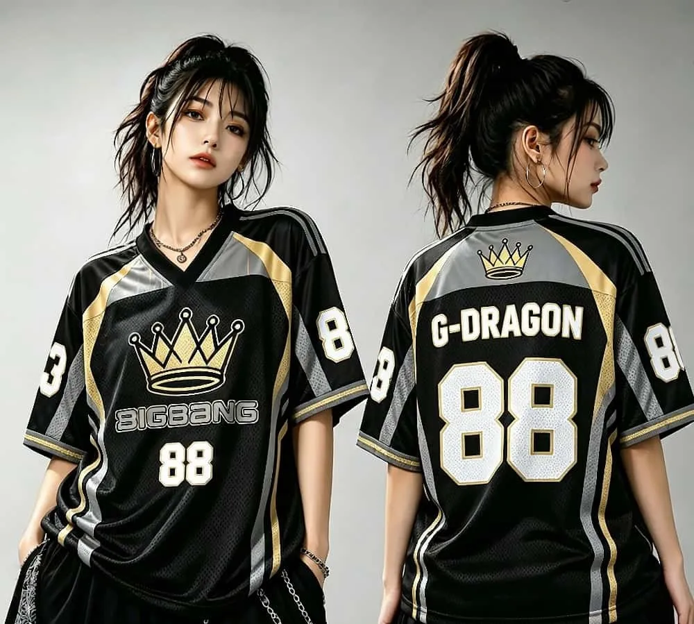 Kpop Big Bang World Tour in South Korea Football Jerseys Big Bang 20th Anniversary Commemorative Adult and Children's Jerseys Y2