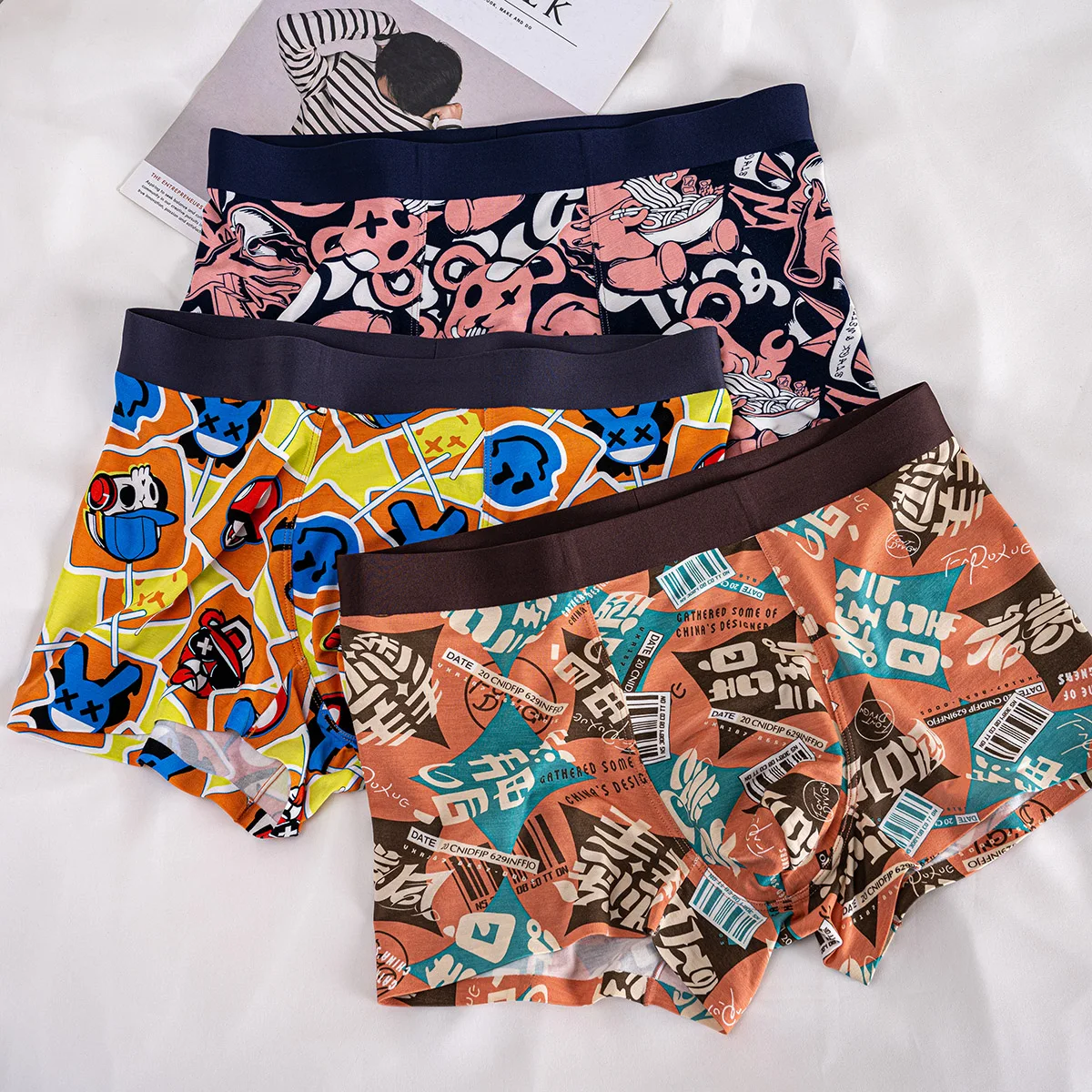 Trend ige Teenager-Unterwäsche männliche Student Boxershorts Sommer dünne bequeme und atmungsaktive Shorts vier eckige Hosen