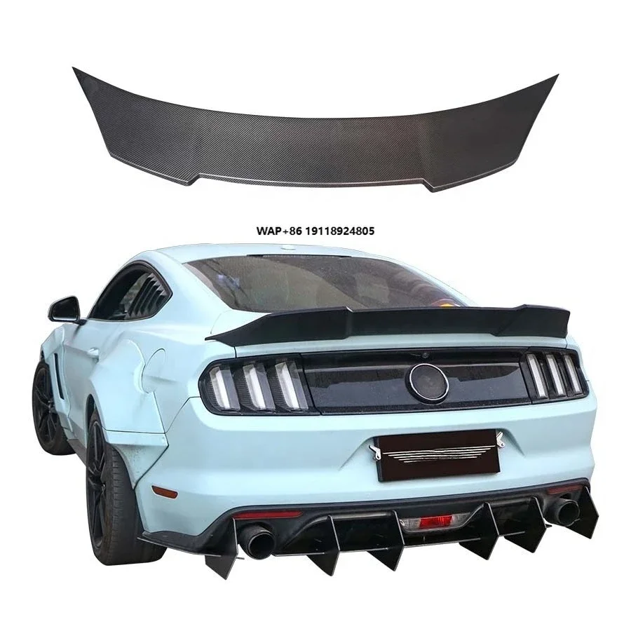 

2016-2022 Mustang Carbon Fiber Rear Spoiler Ducktail Deck Tail Wing Accessories Body Kits