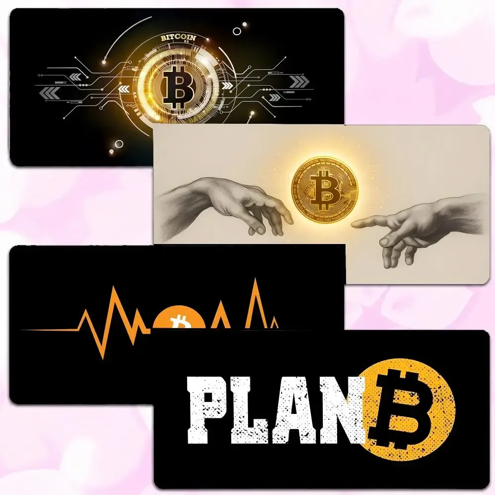 cryptocurrency digital asset Bitcoin Mouse Pad Thick Lock Edge Gaming Desk Mat Large Size PC Mouse Pad Home decor