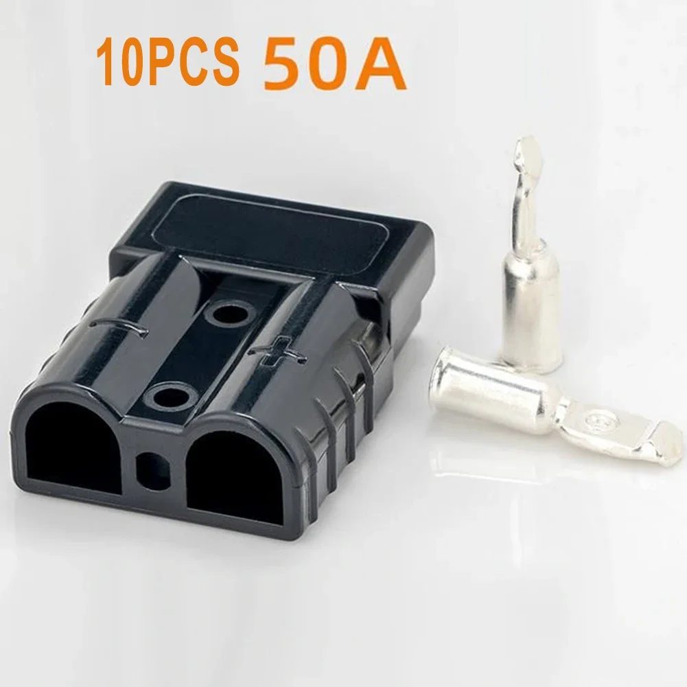 10PCS 50 AMP Style Connector for 12V 24V DC Power Tools Waterproof Two Pole Design High Current Cable Connection