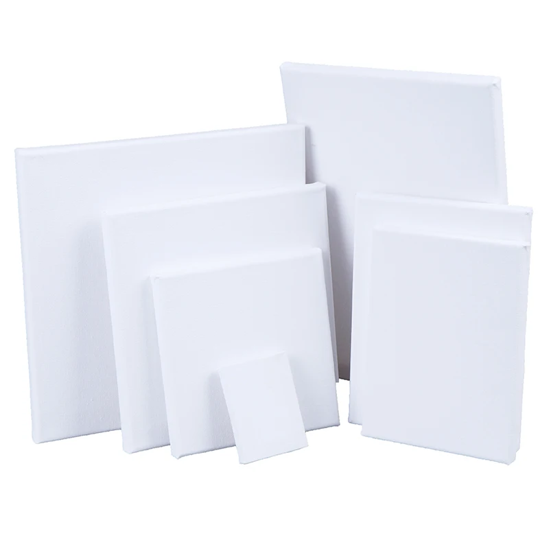 1PC White Mini Stretched Artists Canvas Small Art Board Acrylic/Oil Paint Blank Canvas Drawing Toys Supply Home School DIY Craft