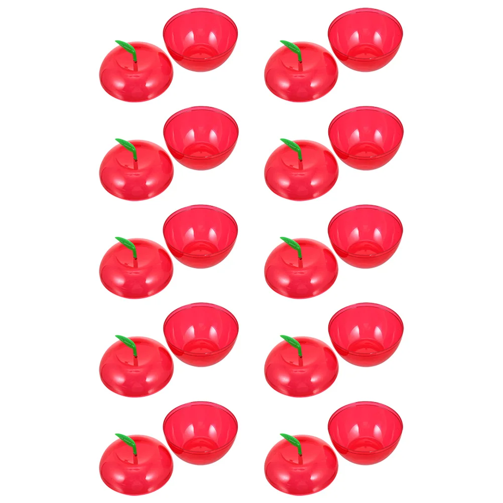 

10 Pcs Christmas Apple Box Candy Boxes Decorative Ornaments Party Favors Wedding Jars Plastic Tree Apples Containers