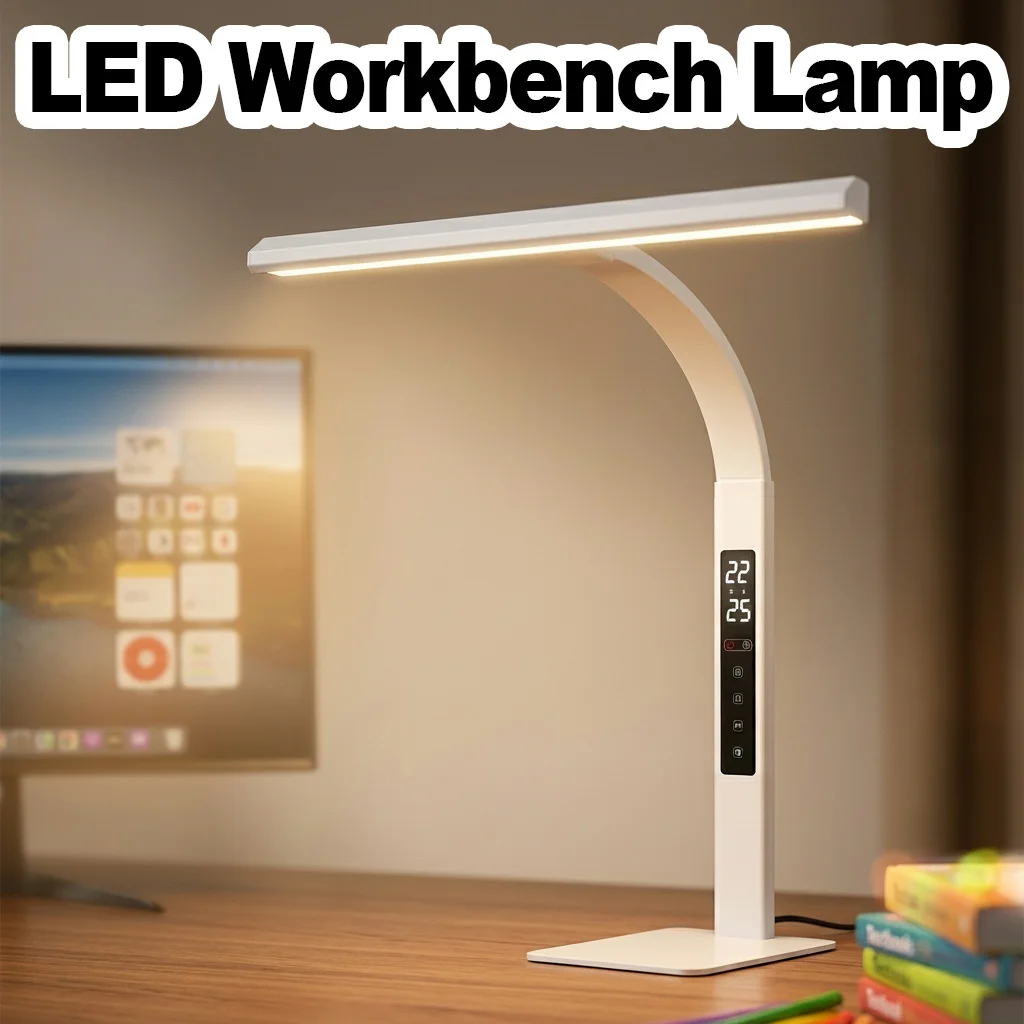 Stepless Dimming Digital Display LED Desk Lamp Portable Removable Adjustable Temp Anti Glare Office Task Lamp Mac Deco Room Art