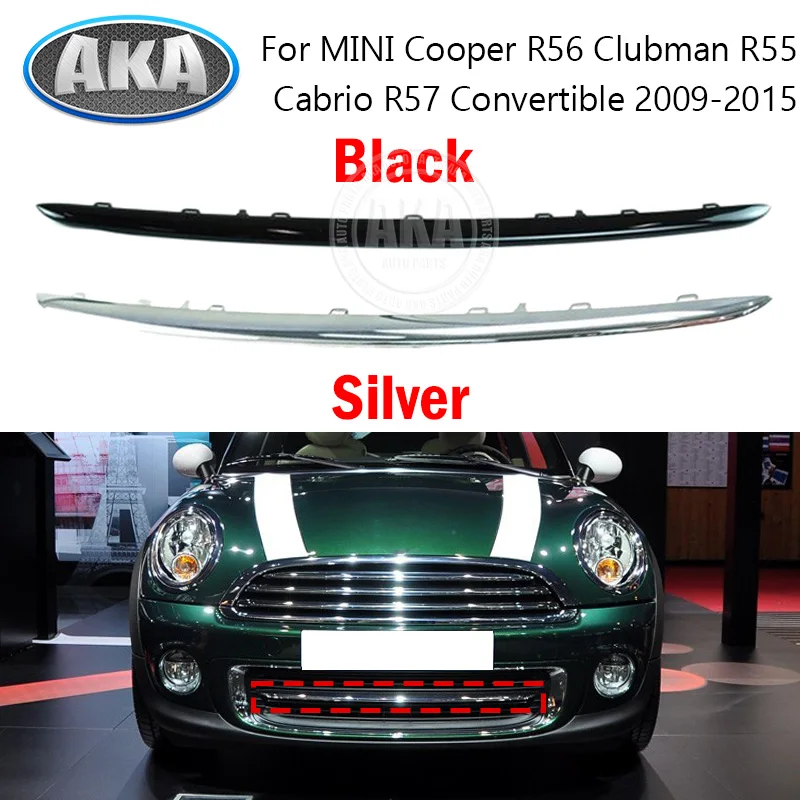Front Lower Grille Trim Strip Black for MINI Cooper R56 Clubman R55 Cabrio R57 Convertible 2009-2015 51117250786