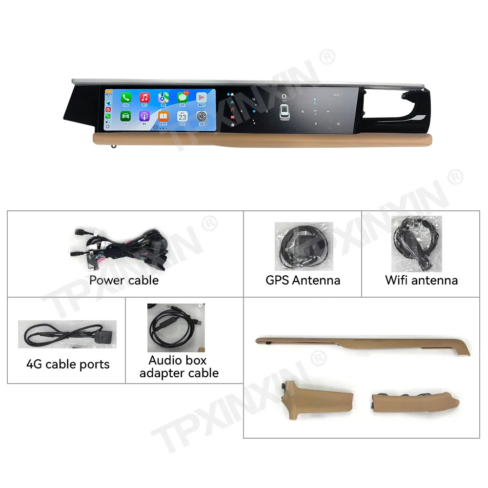 

Android Auto CarPlay стерео 8 + 256 ГБ для Porsche Macan 2018-2024 24,6 "двойной экран автомобильный радиоприемник GPS Navi магнитофон головное устройство DSP