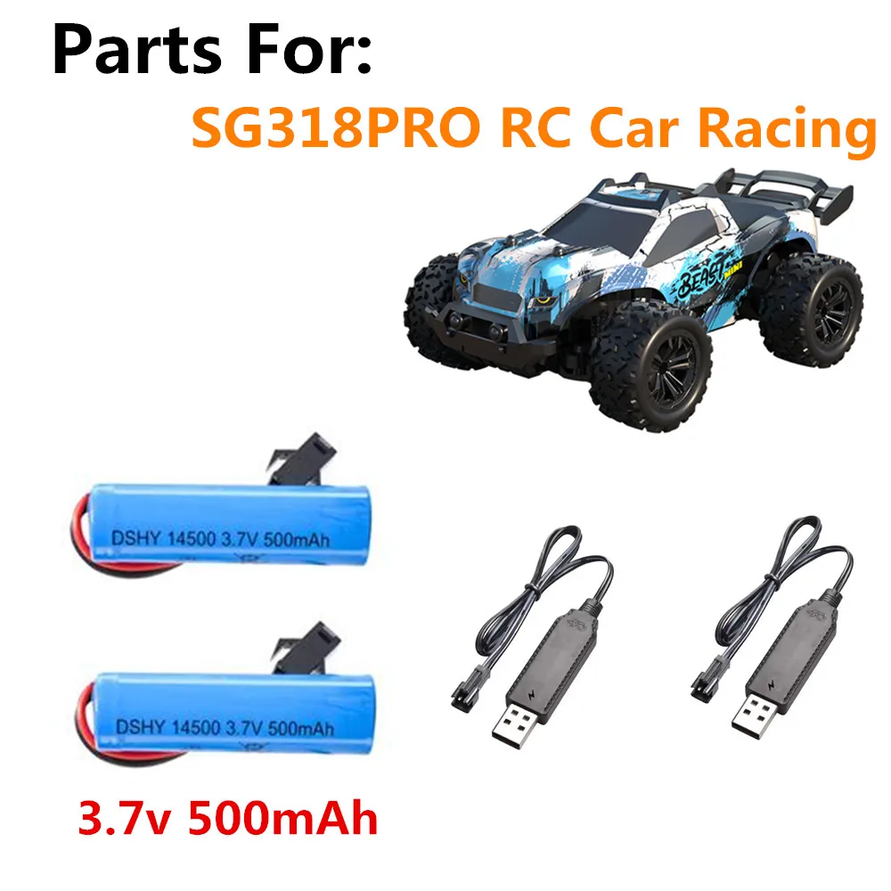 

Аккумулятор для автомобиля SG318PRO RC, 3,7 в, 500 мАч, штепсельная вилка/USB-кабель для зарядки, запчасти для аккумулятора SG318PRO, аксессуары для SG318PRO