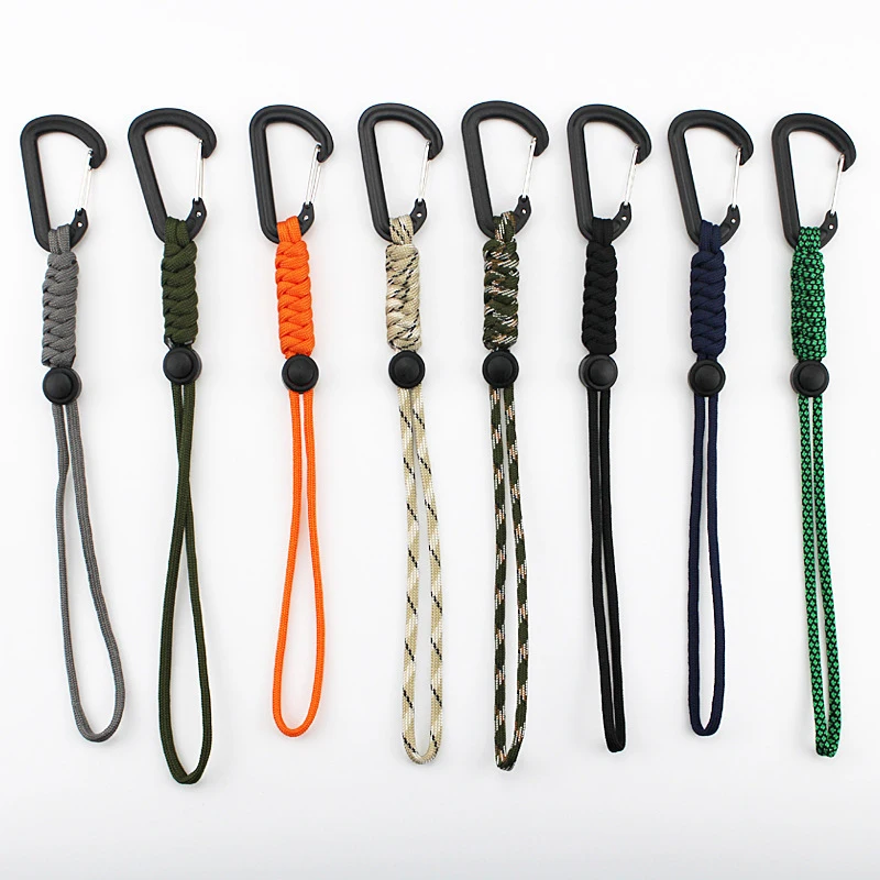 Hand woven Umbrella Rope Outdoor Keychain Wrist Rope Outdoor External Buckle Car Key Hanging Rope Military Braided Cord