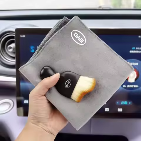 Car Suede Towel Rag Cleaning Soft Brush Cleaner Tools For BYD Atto 3 Yuan Plus Han Tang EV F3 E6 Dmi Song F0 Qin Pro G3 Ea1 Max