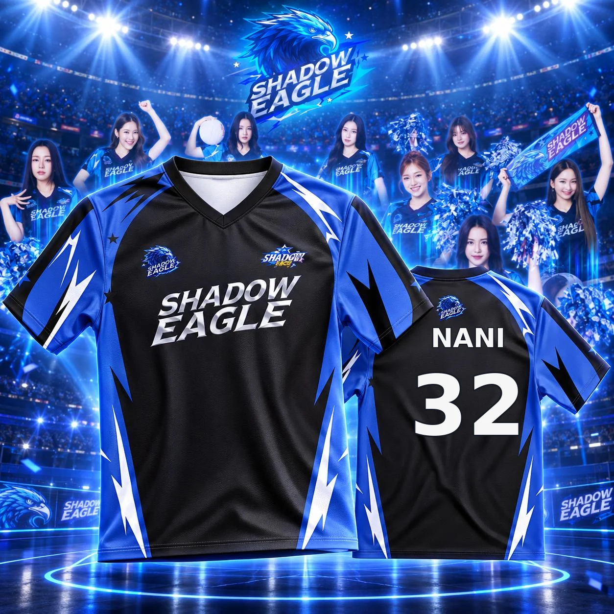 FREE CUSTOM NAME AND NUMBER NEW SHADOW EAGLE JERSEY LIGHTNING CHEETAH V-NECK T-SHIRT GMMTV STARLYMPICS 2026 HIGH QUALITY JERSEY