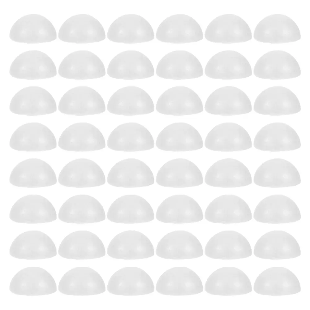 

100Pcs Hemispherical Polystyrene Balls White Foam Half Spheres for DIY Craft Wedding Decor Home Decoration Projects