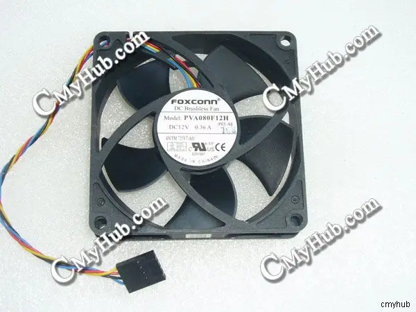 For Foxconn PVA080F12H-P03-AE DC12V 0.36A 8020 8CM 80MM 80X80X20MM 5pin Cooling Fan PVA080F12H-P03-AE