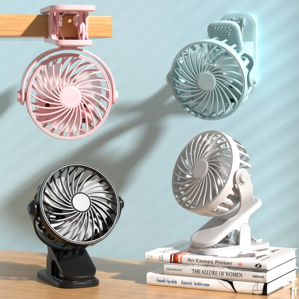 Mini Fan Rechargeable Fan 720° Rotating Hanging Clip Fan with Nightlight Portable Office Bedroom Dormitory Outdoor Fan Gifts image 2