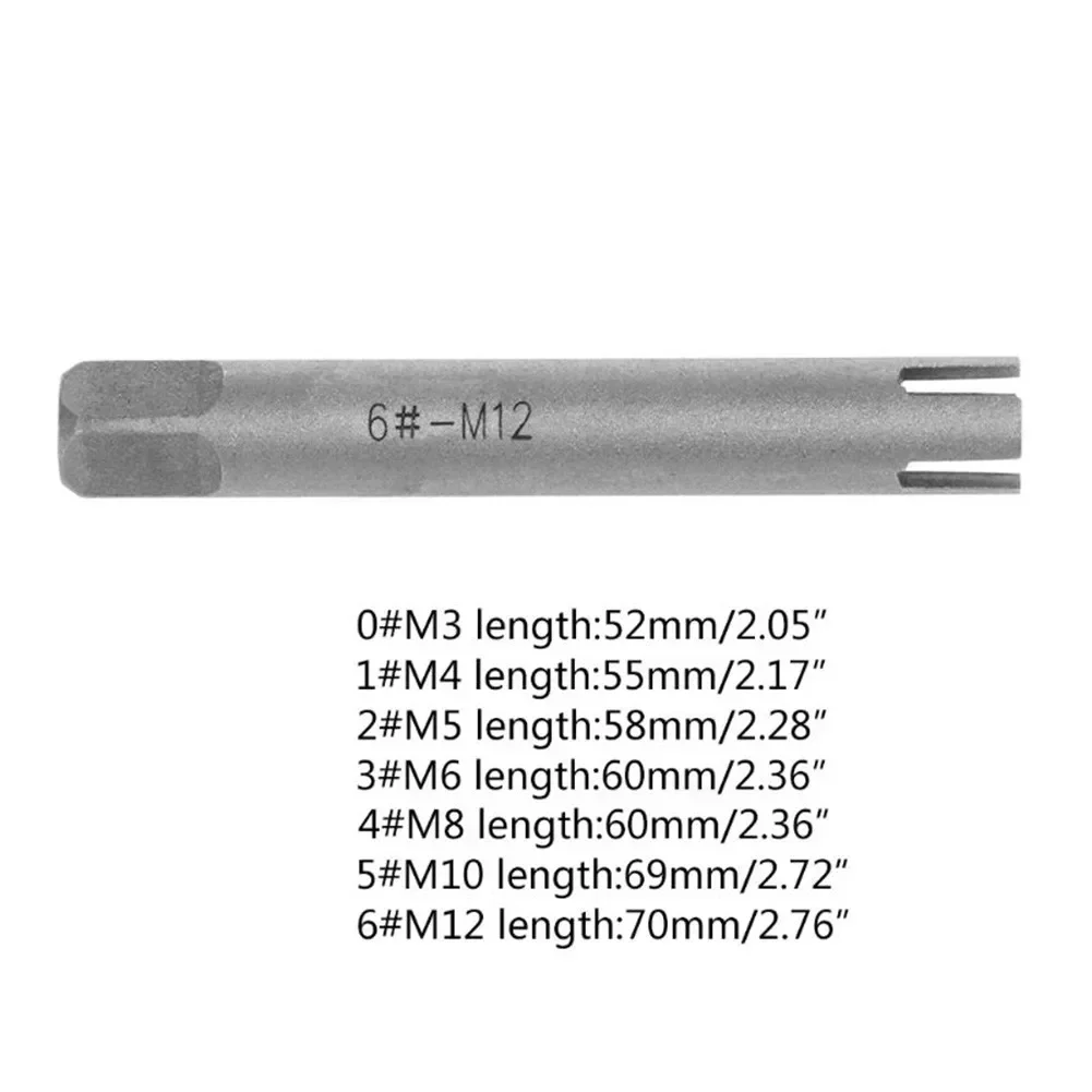 M3-M12 Gewindebohrer-Extraktor aus Stahl mit gebrochenem Kopf, Gewindebohrer-Entferner, abisolierte Gewindebohrer-Extraktor-Set,