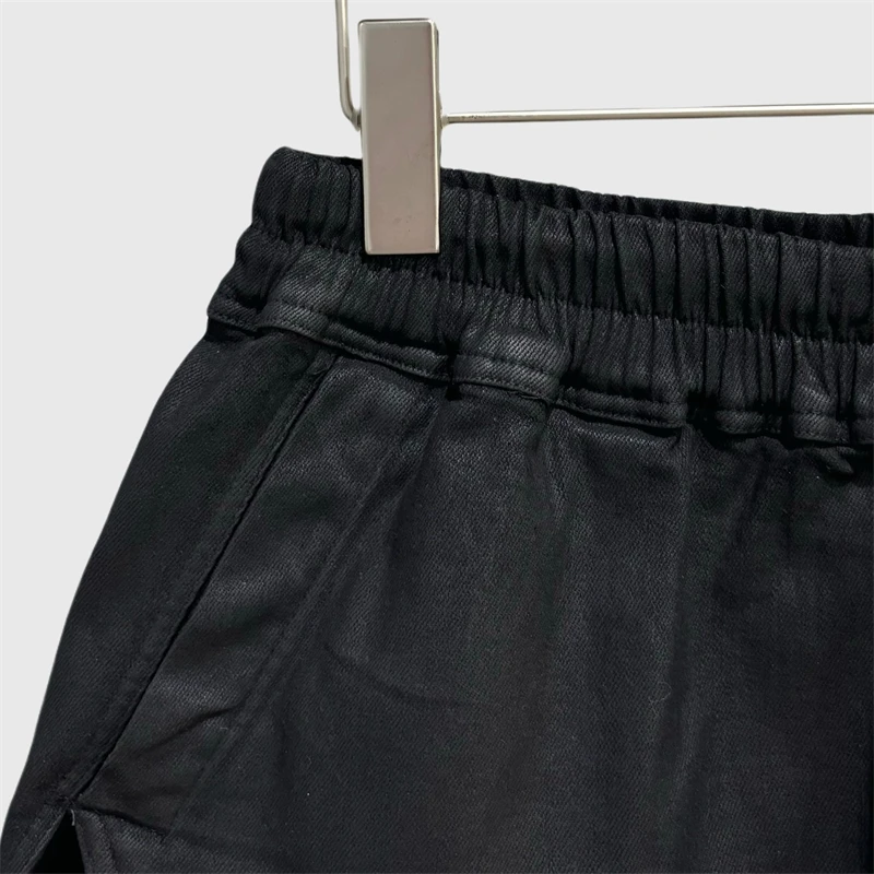 2025年秋新作　伸縮性ウエストバンドとドローストリング付きショートパンツ　高品質純綿デニムショートパンツ　ハイウエストスリムフィットミニパンツ