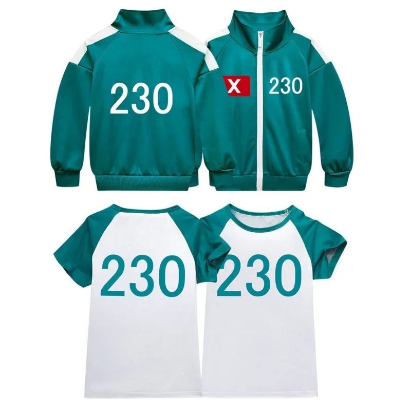 2025 New  Kids Customized Calamari Games 2 Clothes T-shirt 230 Children Tracksuit Boys Girls Tops Carnival Party Halloween C