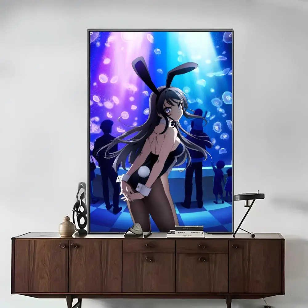 Anime Bunny Girl Senpai Poster Poster Artistic Stylish Wall Art For Home Office Bathroom‌ Decor Living