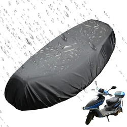 Universal Motorcycle Flexible Seat Cover Waterproof Saddle Cover Dustproof UV Sun Protection Black 210D