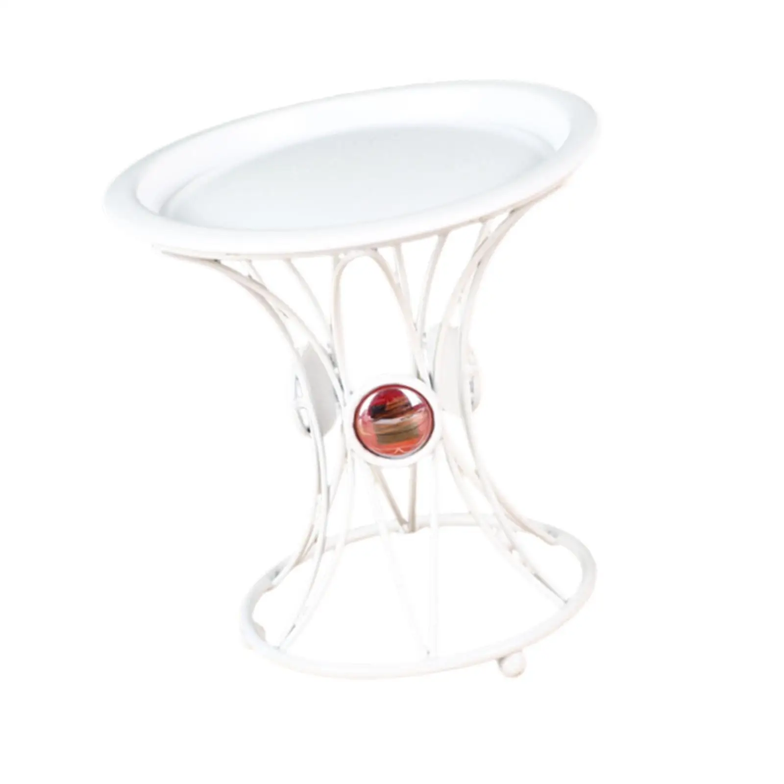 Round Metal Plant Stand Indoor Outdoor Iron Flowerpot Holder Stable Vase Riser Table for Balcony Patio Yard