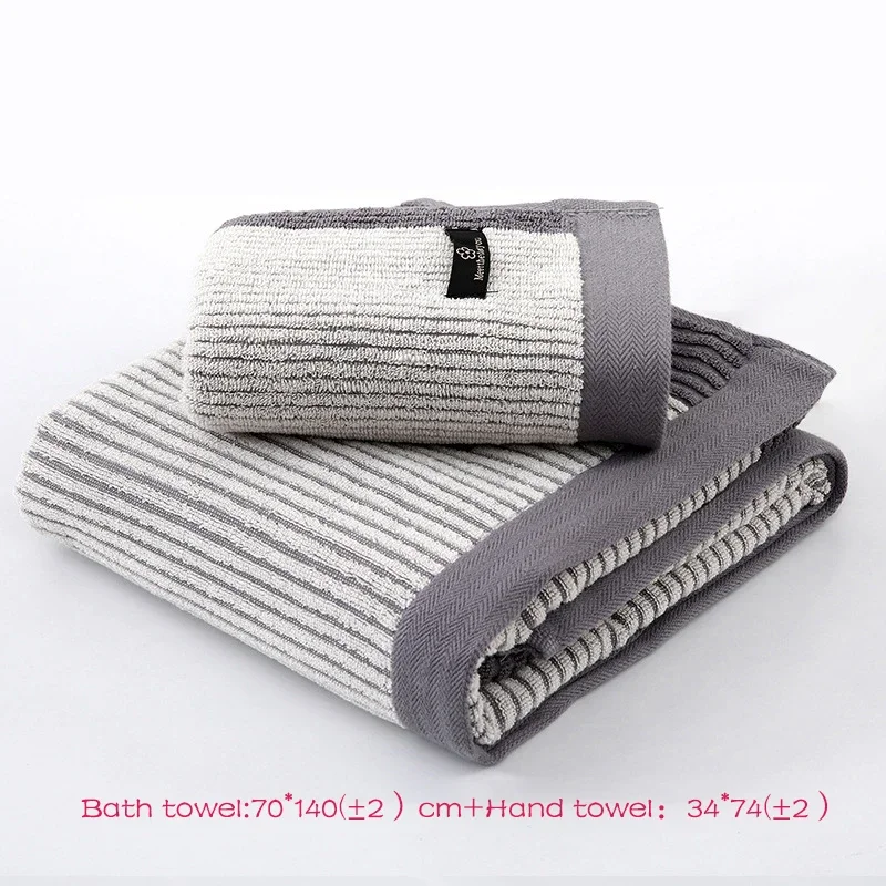2pcs/Set Pure Cotton Hand Towel Bath Towel Large Towel for Bathing Home Use for Women Quick-drying Water-absorbent Bathroom