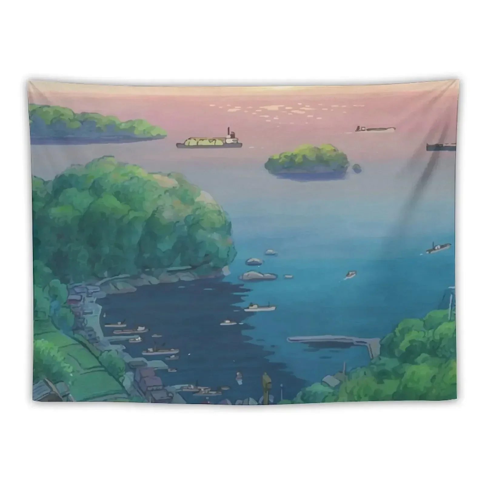 

Anime Inspired Ocean Landscape Tapestry Wall Tapestries Decoration Room Decoration Aesthetic Tapestry