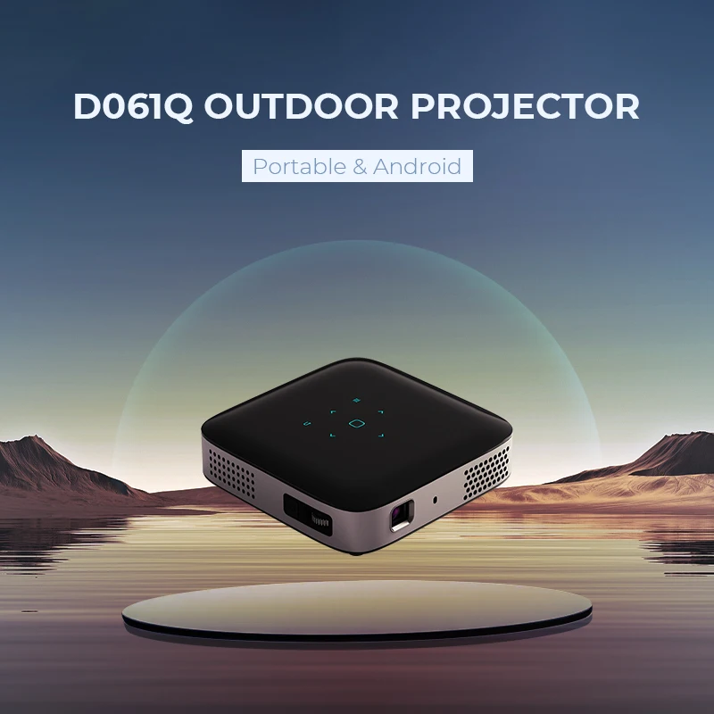 4K Portable DLP Projector Android 11 Dual Wifi6 200 ANSI H713 BT5.2 Touch Control 1280*720P Home Cinema Outdoor Mini Projetor