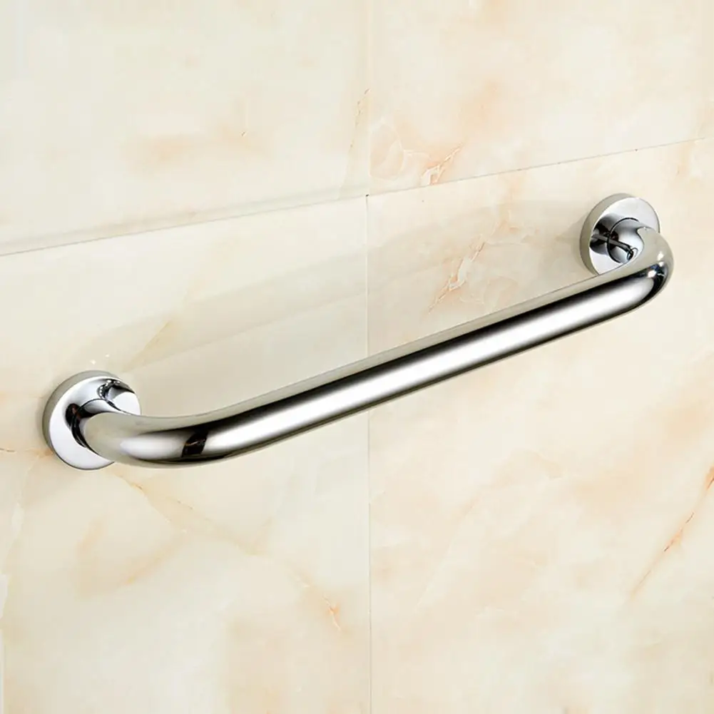 1 Set Toilet Handrail Useful Elderly Safety Shower Handrail Stainless Steel Shower Safety Handrail for Hotel Bathroom