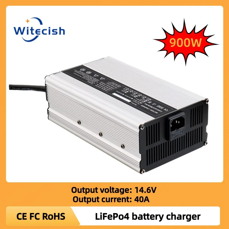 900W 12V Lifepo4 Charger 14.6V 40A Lifepo4 Battery Fast Charger Golf cart forklift sightseeing car battery charger