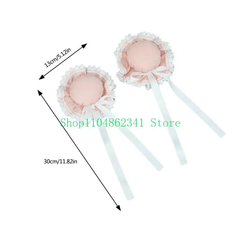 

652F Pair Girl Buns Updo Round Bun Hairstyle Headwear Shows Dance Scrunchies Hair Side Girl Women Side Clip