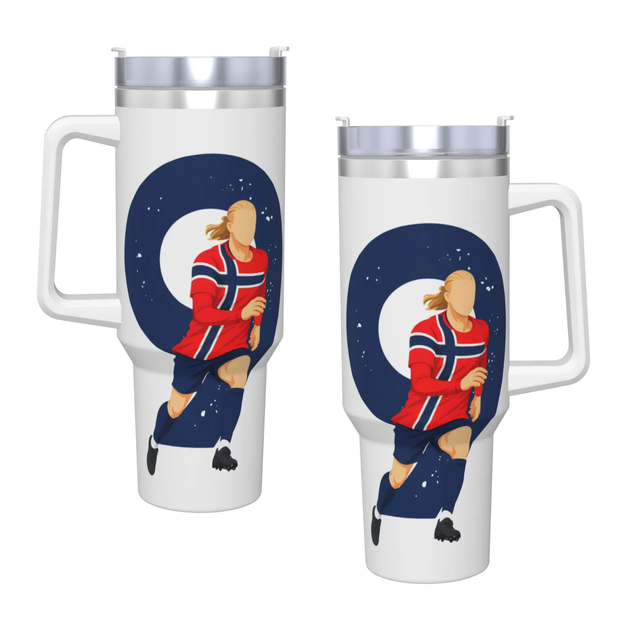 Haaland 9 Stainless Steel Tumbler  Travelist Car Mugs 40oz Thermal Mug Insulated Hot Drinks Milk Tea Water Bottle