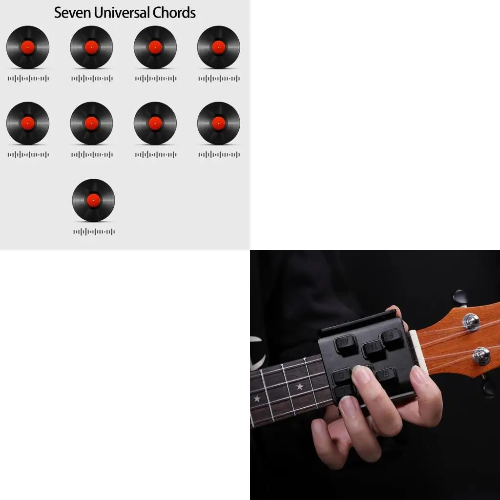 Q39E Portable Ukulele Chord Mastery Tool Durability Chord Presser Learning Aid forAccurate Positioning