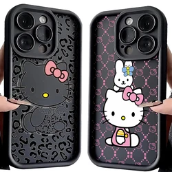 Hello Kitty Kawaii Cat For iPhone 15 14 13 12 11 Pro Max XS Max X XR 7 8 Plus 6S Eye Ladder Phone Case