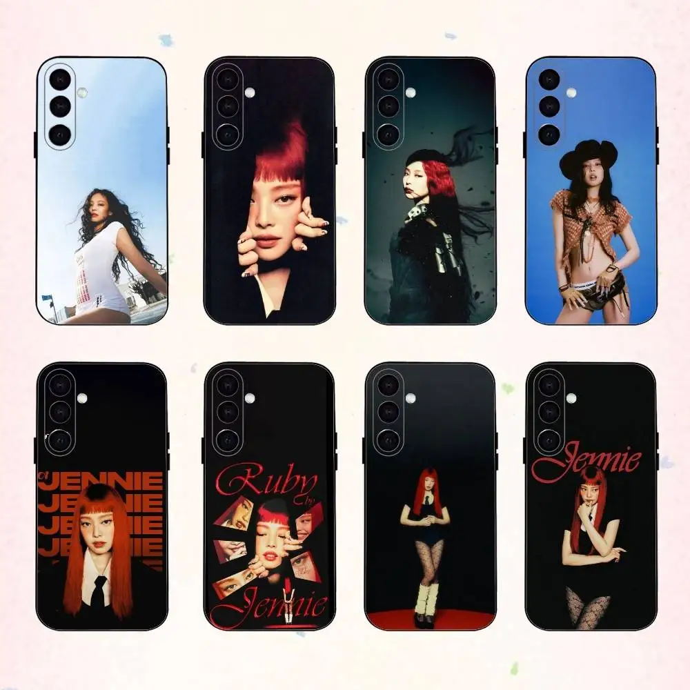 

K-Kpop R-Ruby J-Jennie Kim phone Case For Samsung Galaxy A73,A72,A71,A70,A53,A52,A51,Others Soft Black Shell