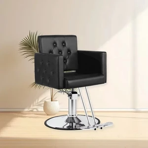 Black Hair Beauty Salon Equipment Black Hydraulic Barber Styling Chair Hair Cutting Chair for Barber Shop