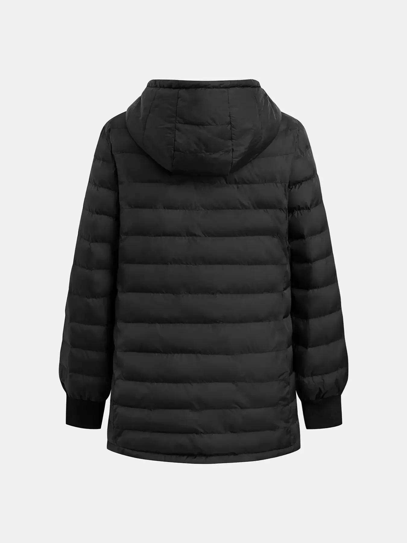 سترة قطنية متوسطة الطول مع سترة قطنية فضفاضة عازلة بغطاء للرأس من القطيفة وسترة مائة برجية