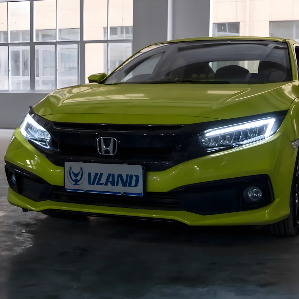

LED Auto Headlight Assembly for Honda Civic X 10th FC FK7 FK8 2016-2021 Upgrade Angel Wings Projector Lens Tool Accessories