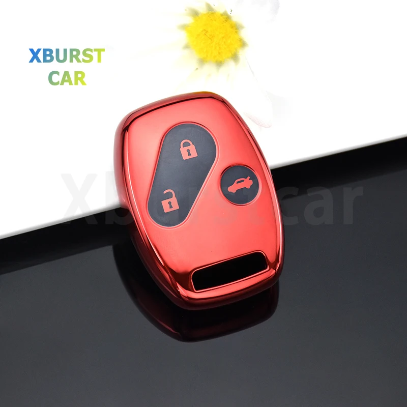 For Honda Accord CR-V Freed Pilot StepWGN Insight Fit CIVIC JAZZ 2/3 Buttons Key Shell Fob Holder TPU Car Key Case Cover