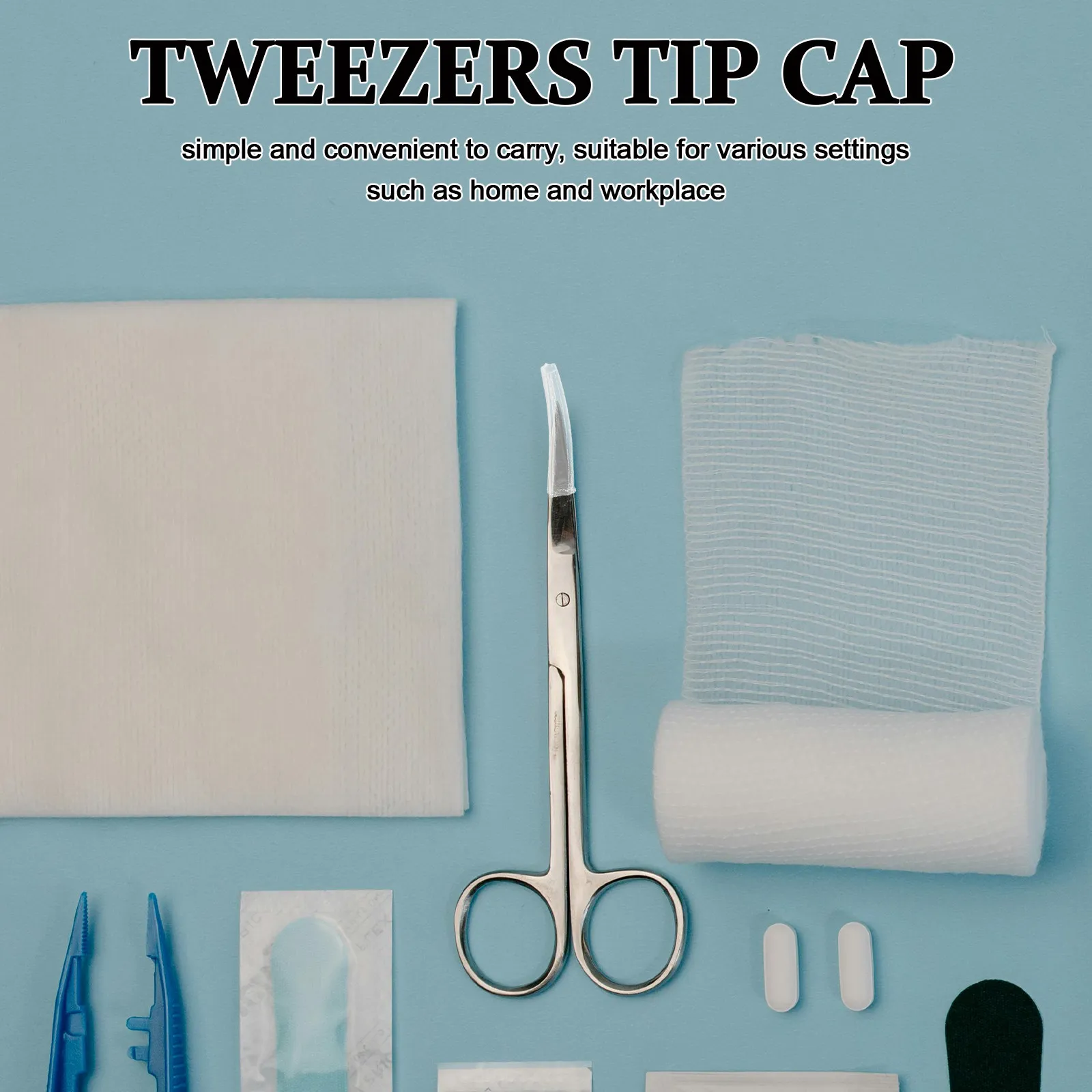 100Pcs Tweezers Tip Protective Covers Transparent Non-Slip Sleeve Replacement for Eyebrow Grooming Eyelash Extension Grafting
