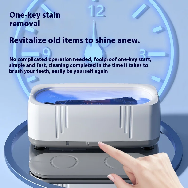 Ultrasonic Glasses Cleaner USB Home Jewelry Fully Automatic Cleaning MachineFully Automatic Blue Light eyeglass cleaning machine