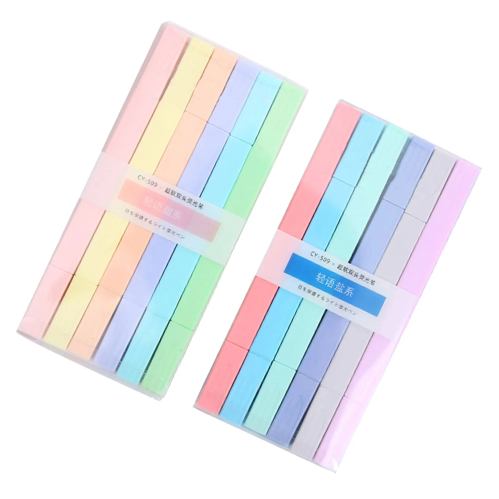 

12 Pcs Double Ended Highlighter Pens Vibrant Colors Round Head Marker Plastic Fluorescent Student Office Supplies Drawing Gifts