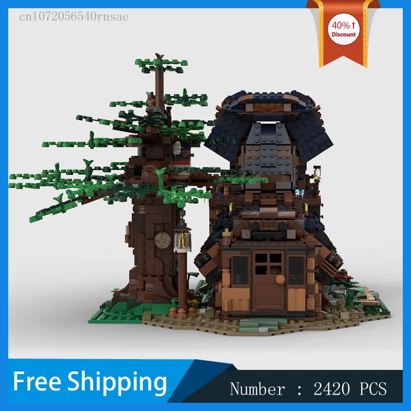 TreeHouse-bloques de construcción MOC para niños, casa de zapatos de cuento de hadas, modelo DIY, ladrillos, juguetes de montaje creativos, regalo de cumpleaños y Navidad