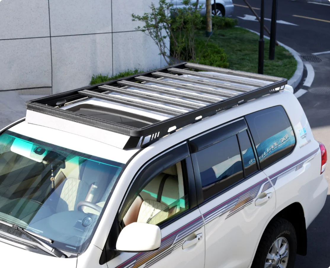 

Aluminum 4WD Off Road Roof Rack Cross Bars Cargo Storage for LC300 Roof Luggage Carrier