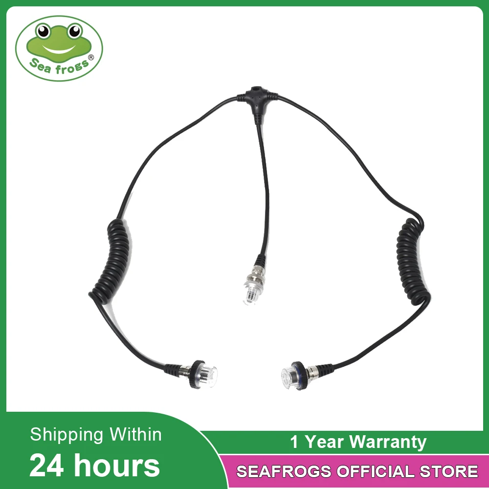 Sea frogs diving waterproof shell flashlight connection line 5 pin synchronous lightning conductor cable data line