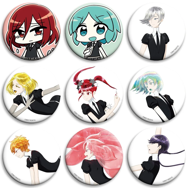 Anime Land of The Lustrous Button Pin Creative Brooches Character Icon Badge for Clothes Bag Decoration Jewelry Accessories Gift
