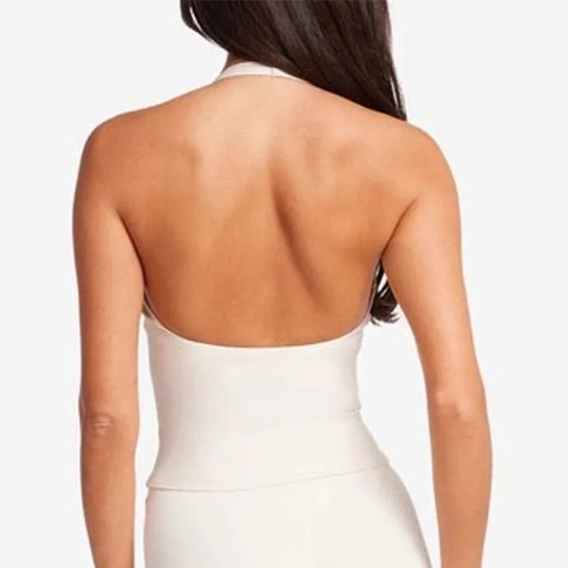 

V-neck cross-necked belt,fixed chest pad,yoga vest, sleeveless,quick-drying,exercise and fitness outerwear for a beautiful back