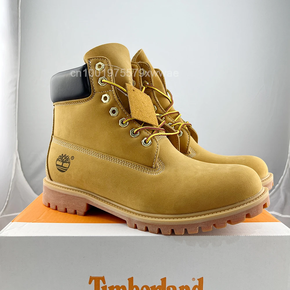 Bottes imperméables TimbNubuk unisexes de 6 pouces, chaussures de plein air tendance pour hommes et femmes, bottes en cuir classiques à tige haute, baskets de loisirs