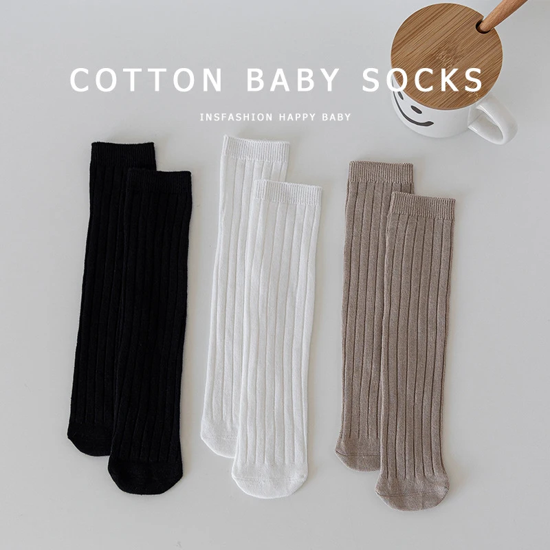 Baby Boy Socks Infant Accessories Newborn Stuff Spring Autumn Kids Cute Cartoon Warm Tall Cotton Non-slip Sock Children Clothing