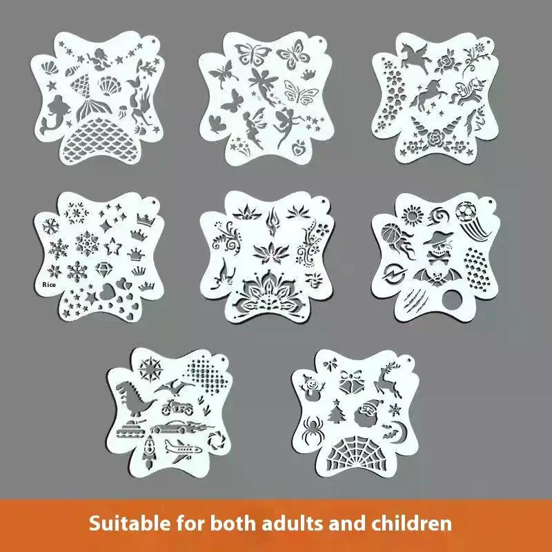 

Face Paint Fashion High Quality Stencils Professional Body Art Paint Stencils Reusable For Adults Kids Easily Use Templates For