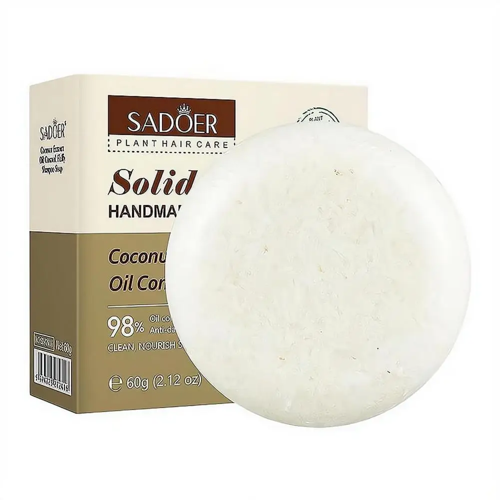 Coconut Solid Shampoo Bar Nourishing Moisturizing Scalp Hair Shampoo Bar for Dry Hair Deep Hydrating Solid Shampoo Hair Care